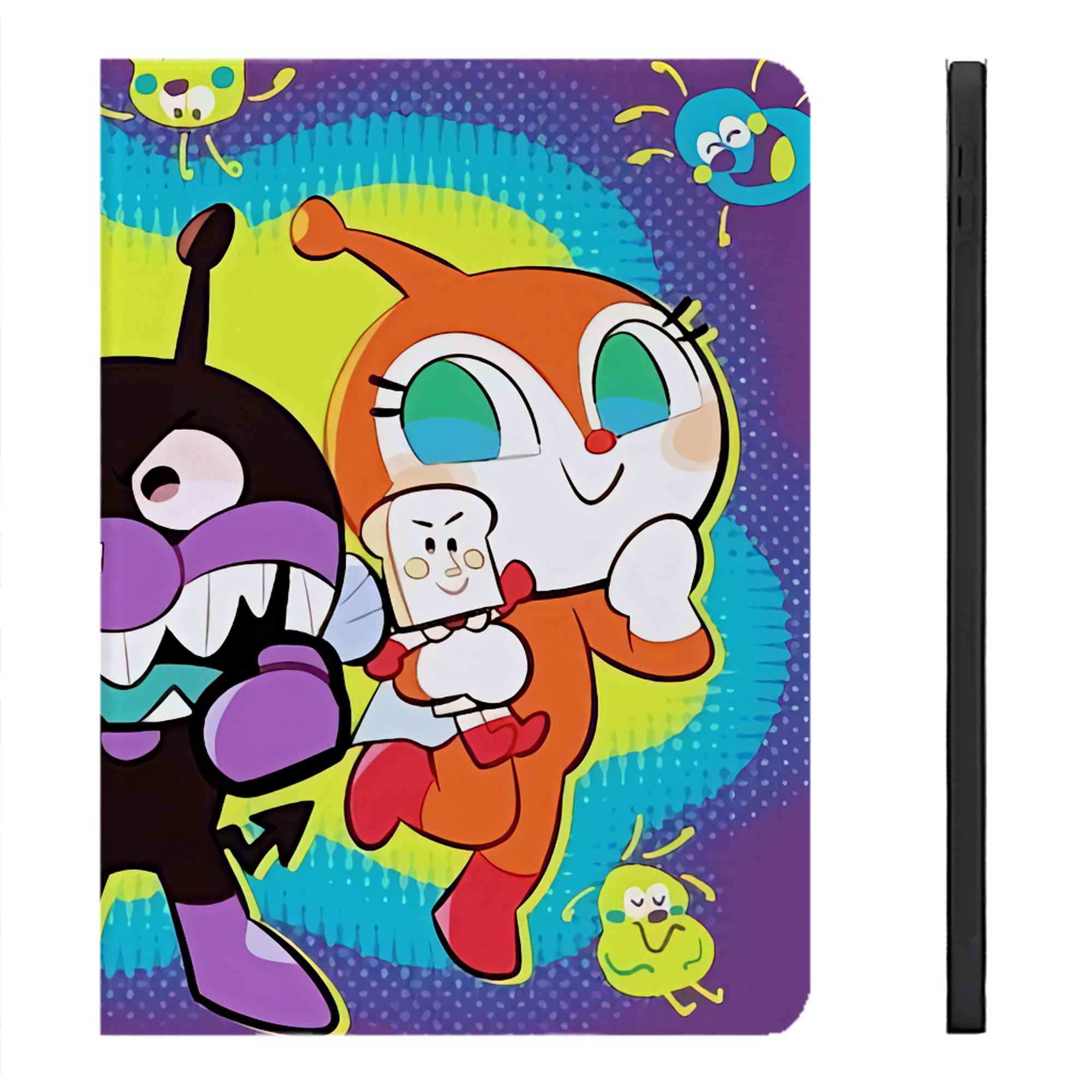 （画像用） アンパンマン Anpanman IPadケース ペンホルダー付き ブックスタイルデザイン